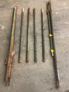 Lot Of (30) Assorted Steel Fence Stakes