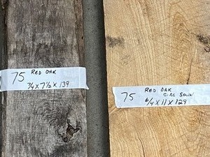 4-Piece Lumber Lot -- Circ-Kerf-Cut Red Oak