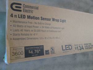 Commercial Electric 4 ft LED Motion...