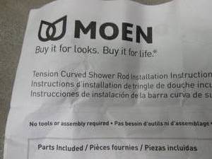 Moen 5 ft Tension Curved Adjustable...