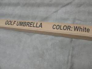 White Golf Stick Umbrella open box...