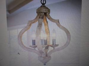 Farmhouse Chandelier 4 Light Orb Ch...