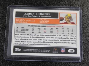 2005 Topps Aaron Rodgers #431 Rookie Card