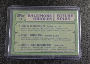 1982 Topps Cal Ripken Jr. #21 Rookie Card
