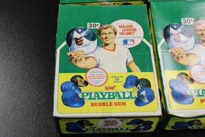 1980 Leaf Playball Major League Helmet Box Lot  4 Boxes
