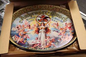 Deadstock Anheuser Busch Metal Serving Tray Resale Lot  6 Trays