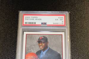2003 Topps Dwyane Wade #225 Rookie Card PSA 6