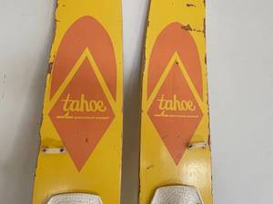 lot 64 image: Vintage Tahoe Wester Wood Water Skis