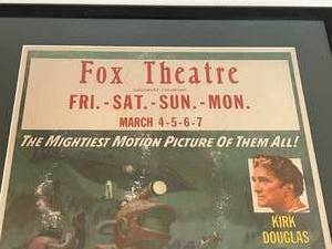 lot 78 image: Fox Theater 20,ooo Leagues Under the Sea Framed Movie Poster