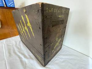 lot 82 image: Vintage Wooden Ammo Crate