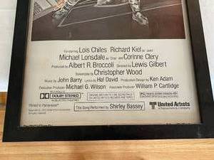 lot 100 image: James Bond Moonraker Framed Movie Poster
