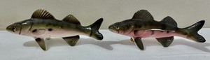 lot 206 image: Walleye, Rock Bass and Bullhead Fish Salt and Pepper Shakers