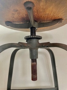 lot 212 image: Vintage Swivel Stool