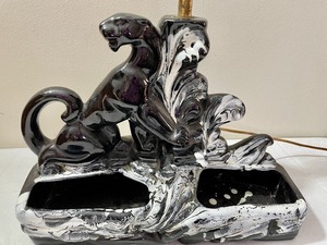 lot 310 image: Unique Panther Figurine Lamp