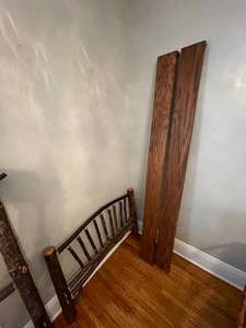 lot 164 image: Vintage Twin Sized Log Bed With Rails