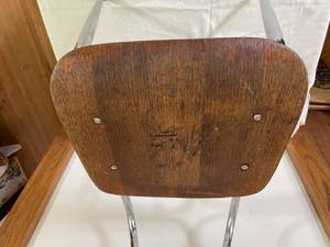 lot 165 image: Vintage Metal and Wood Chair