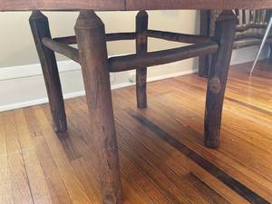 lot 166 image: Old Hickory Rustic Table With Log Legs