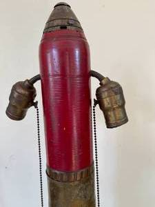 lot 172 image: Vintage Artillery Round Lamp