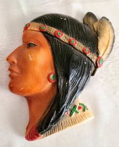 lot 361 image: Native American Chalkware Wall Hangings