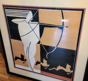 lot 386 image: Abstract Native American Figurine Framed Print