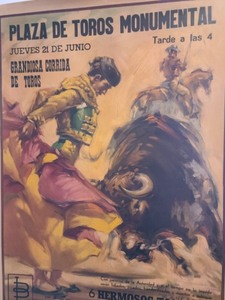 lot 399A image: Vintage Plaza de Toros Bullfighting Poster