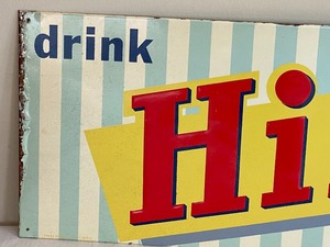 lot 2 image: Vintage Metal Hires Root Beer Sign