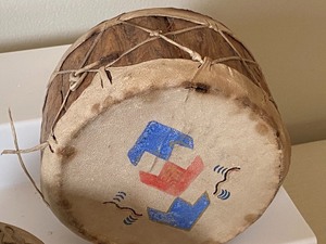 lot 26 image: Two Vintage Native American Drums