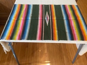 lot 31 image: Mexican Saltillo Serape Table Runner