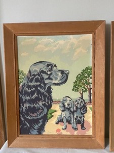 lot 45 image: Two Vintage Canine Paint by Numbers