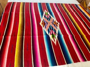 lot 39 image: Vintage Serape in Stunning Vibrant Colors