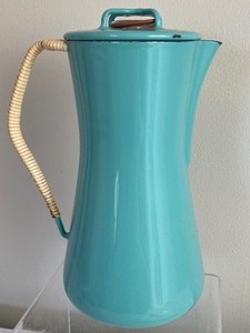 lot 260 image: Vintage Aqua Blue Dansk Percolator