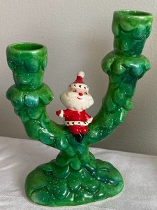 lot 263 image: Pair of Adorable 1960 Howard Holt Christmas Candle Holders