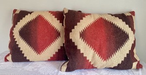 lot 261 image: Pair of Southwestern Design Throw Pillows