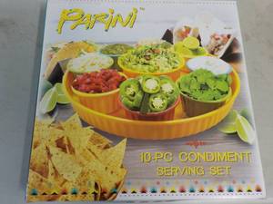 lot 23 image: Parini 10 pc Condiment Serving Set...