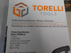 lot 42 image: Torelli 9 Electric String Trimmer...