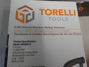 lot 43 image: Torelli 9 Electric String Trimmer...