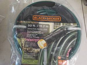 lot 48 image: Black and Decker 50 ft Garden Hose...