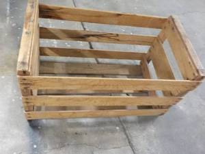 lot 62 image: Wood Slat Box, Typewriter and Flowe...