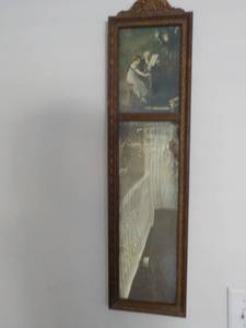 lot 100 image: Vintage Picture with Mirror 8 x 30...