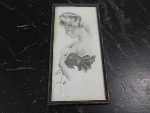 lot 103 image: 7 x 15 Lady Picture...