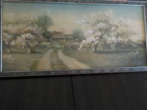lot 106 image: 26 x 12 Scenery Framed Picture fe...