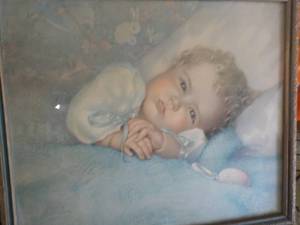 lot 110 image: 13 x 11 Heavens Gift Baby Framed P...