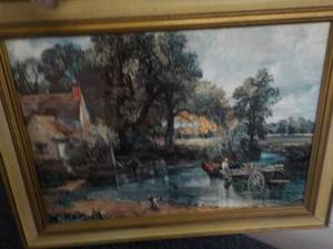 lot 157 image: 24x19 Framed vintage picture...