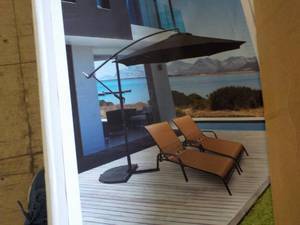 lot 211 image: Belavi 10 ft Offset Umbrella...