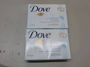 lot 228 image: 4 bars Dove unscented Inodore Soap...