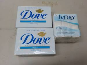 lot 231 image: 4 Bars Dove Soap and 3 Bars Ivory S...