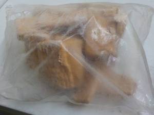 lot 258 image: Frozen Bag of Breaded Meat Patties...