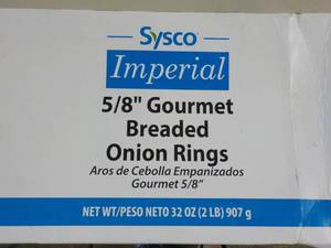 lot 267 image: 32 oz box Imperial Breaded Onion Ri...