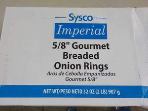 lot 269 image: 32 oz box Imperial Breaded Onion Ri...