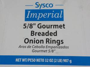 lot 270 image: 32 oz box Imperial Breaded Onion Ri...